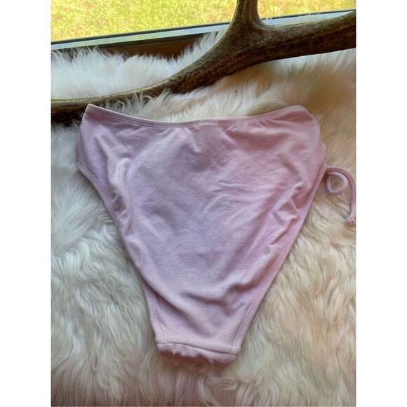 Sea Angel soft fuzzy high waist bikini bottoms NWOT pink size M - Picture 2 of 4